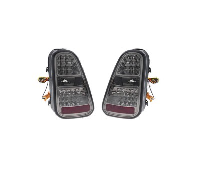 Stop spate, lampa Mini One/Cooper/Cabrio (R50/R52/R53), 07.2004-07.2007, model tuning, montare spate, stanga+dreapta, cu indicator led; LED+W16W; fum foto