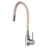 Baterie Bucatarie REECOMER Flex Bej Satinat &ndash; Pipa Pivotanta