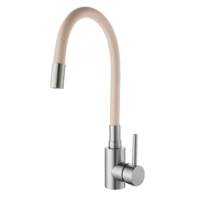 Baterie Bucatarie REECOMER Flex Bej Satinat &amp;ndash; Pipa Pivotanta foto