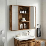vidaXL Dulap de perete pentru baie cu raft Lemn vechi 40 x 14 x 70 cm 889365