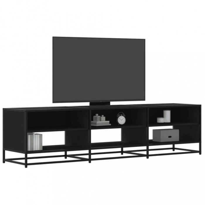 vidaXL Comodă TV, negru, 180x40x46 cm, lemn prelucrat 3300805