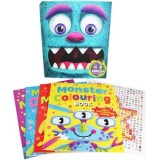 My Monster Backpack Ghiozdan pentru copii cu 4 carti incluse