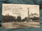 carte postala circulata - Ploiesti / Bulevardul cu Monumentul vanatorilor !