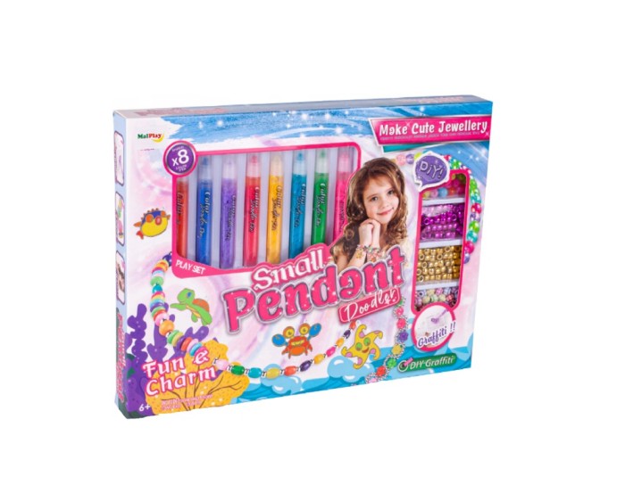 Set confectionare coliere si bratari, 210 elemente, MalPlay 109433