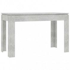 Masă de bucătărie, gri beton, 120 x 60 x 76 cm, PAL