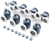Set 8 role universale pentru cabină de duș, role duble superioare și inferioare, funcționare silențioasă