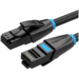 Patch cord UTP Vention, RJ-45 (T) la RJ-45 (T), 8m, 1 Gbps, flat, PVC, negru, &quot;IBJBK&quot; (timbru verde 0.18 lei) - 6922794745971