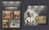 R.Centrafricana - Pictura -HIERONYMUS BOSCH - BL + KB - MNH - MI. 30 Eur.