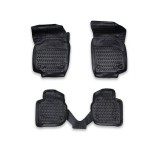 Covorase Auto Tip Tavita Cauciuc ALM Seat Toledo IV 2012-2019, Negre, Fata+Spate, Fixare Podea
