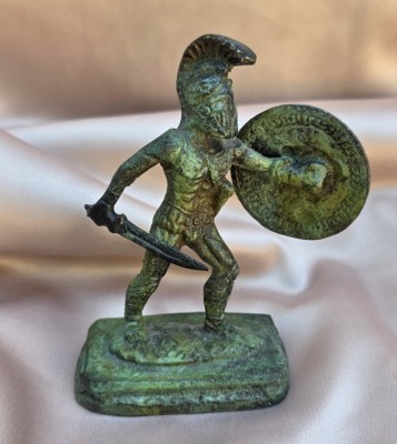 STATUETA VINTAGE DIN BRONZ, MODEL SPARTAN foto