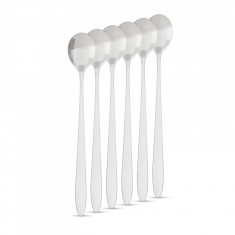 Lingurite de cafea din otel inoxidabil / linguri latte macchiato - 186 x 30 mm - set de 6 Best CarHome