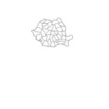Harta decorativa pentru perete Romania, PVC, rezistenta la apa, 50x70 cm