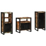 Cumpara ieftin Set de mobilier pentru baie 3 buc. Multicolor si negru