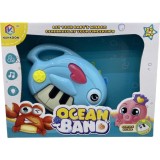 Orga Muzicala Delfin Bebelusi, Plastic, Multicolor, cu Lumini, Ideallstore, 2 ani+