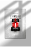 MS-008|Imprimeu pe p&acirc;nză Ferrari F2002 &ndash; Poster tribut lui Michael Schumacher Formula 1, artă emblematică cu mașini de curse | A4 (21 x 29.7 cm) - MS-