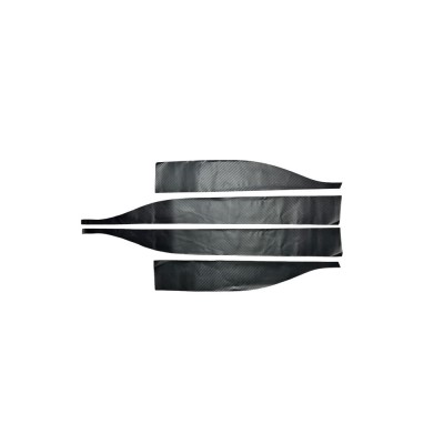 Abtibild bandou lateral compatibil Logan 3 carbon negru 3D (4 bucati) Cod:QITL3-02 foto