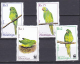 DB1 Fauna Pasari 2003 Mauritius WWF 4 v. MNH, Nestampilat