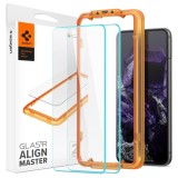 Cumpara ieftin Folie pentru Google Pixel 8 (set 2), Spigen Glas.TR Align Master, Clear