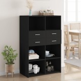 VidaXL Dulap &icirc;nalt, negru, 80x42,5x124 cm, lemn prelucrat