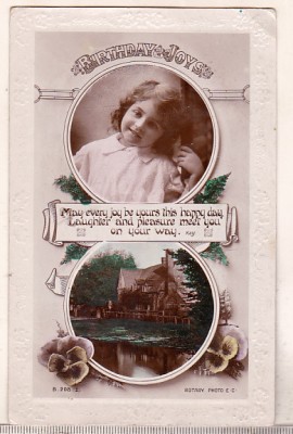 bnk cp Anglia - Felicitare - uzata - interbelica foto
