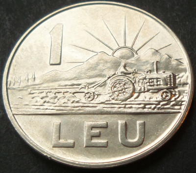 Moneda 1 LEU - RS ROMANIA, anul 1966 *cod 2056 B = excelenta foto