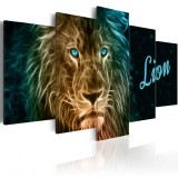 Cumpara ieftin Tablou - Gold lion 200x100 cm