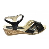Sandale Dama Piele Naturala Negre GKR Ciucaleti, Platforma 4cm, Lucrate Manual, Marimi 35-40