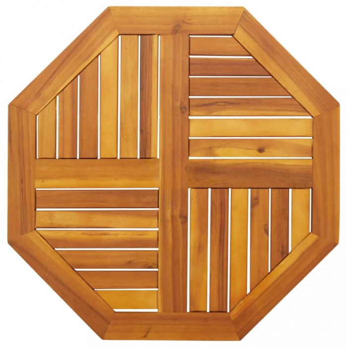 Gossi blat de masa, 70x70x2 cm, octogonal, lemn masiv acacia