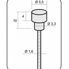 Cablu Frana Alligator Cursiera Campagnolo L-1700mm Ã˜1,6 Inox Inoxidabil PB Cod:463510100RM