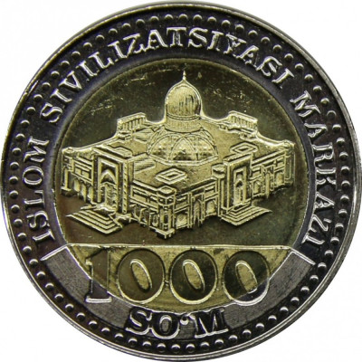 Uzbekistan 1000 Som 2022 - 26.27 mm, B11, KM-New UNC !!! foto