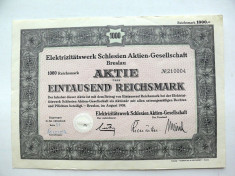 Titlu De Stat Obligatiune Germania 1938- 1000-Reichsmark foto