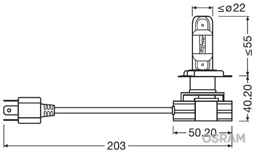 SET 2 BECURI LED 12/24V (H4) FAR OSRAM 8598