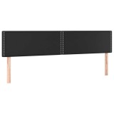 Cumpara ieftin Tablii de pat, negru, 200x5x78/88 cm, piele ecologica