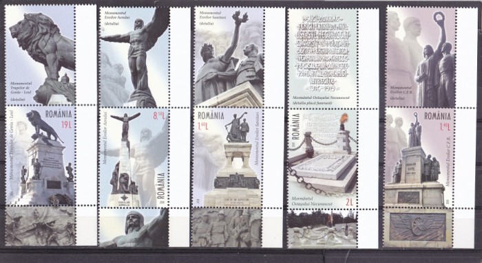 ROMANIA 2018 - MONUMENTE ALE CINSTIRII EROILOR NEAMULUI - VINIETA TABS - LP 2215