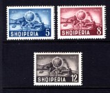 Albania 1950 - Aniversare UPU, transport, tren, serie neuzata