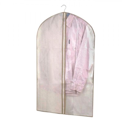 Husă Costume, Ecru, 65x100cm, Material Polipropilenă, Parte Transparentă foto