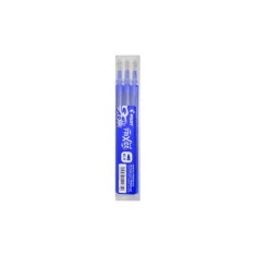 Set 3 rezerve roller Frixion Ball Pilot si Fricion Clicker 0.5 mm varf fin , albastru