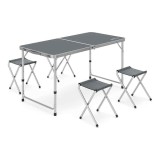 Set masa pliabila cu patru scaune ROX Wood 153CAMP0313, 5 piese