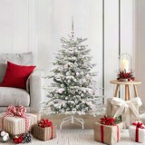 VidaXL Brad de Crăciun artificial cu ramuri articulare Alb 120 cm 3395624