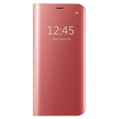 Husa Telefon Flip Book Clear View Samsung Galaxy J4 Plus 2018 j415 Rose Gold foto