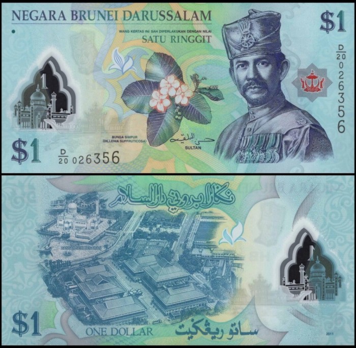 Brunei 2011 - 1 ringgit, necirculata
