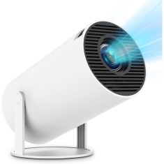 Videoproiector portabil, 40-200&quot;, 1080P, alb, 10x17cm, cu Bluetooth si WiFi