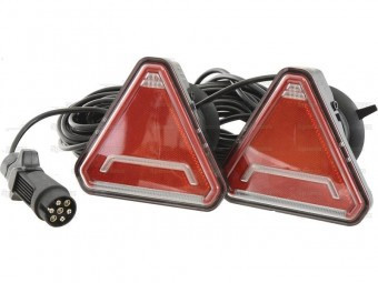 Kit stopuri LED cu magnet triunghi semnal dinamic foto