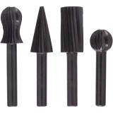 Bosch 1609200314 - Set cutite frezat tija 6 mm ambalaj carton 4 bucati
