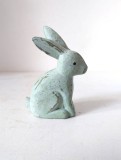 ** Iepure / iepuras de lemn pictat, decor Pasti / gadina, loc de joaca, etc, 10cm inaltime x 7cm latime