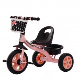 Tricicleta copii cu cosulet - Roz, Generic