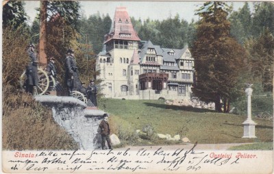 CP Sinaia Castelul Pelisor si Corpul de garda ND(1906) foto