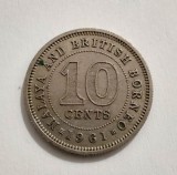 Malaya &amp; Borneo - 10 Cents 1961