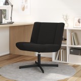 vidaXL scaun accent Negru Țesătură, Metal Mediu Pivotant Scaun accent