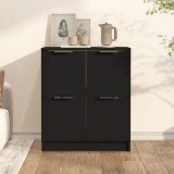 vidaXL Servantă, negru, 60x30x70 cm, lemn prelucrat